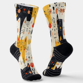Cat Pattern Sokken voor kattenliefhebbers