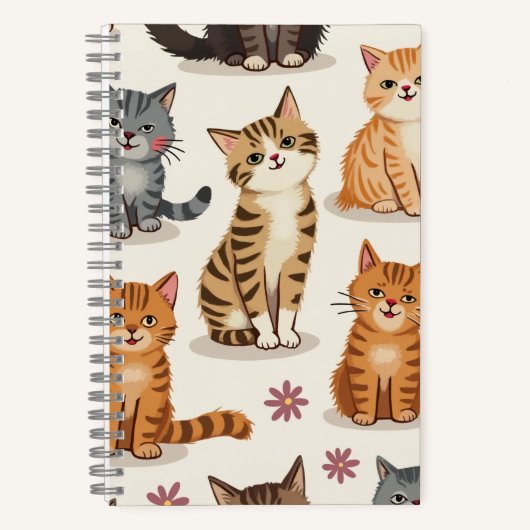 Cat Pattern Square-Notitieblok Notitieboek (Voorkant)
