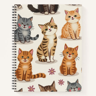 Cat Pattern Square-Notitieblok Notitieboek