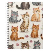 Cat Pattern Square-Notitieblok Notitieboek (Voorkant)