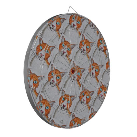 Cat patterned Dartboard Dartbord (Voorkant Links)