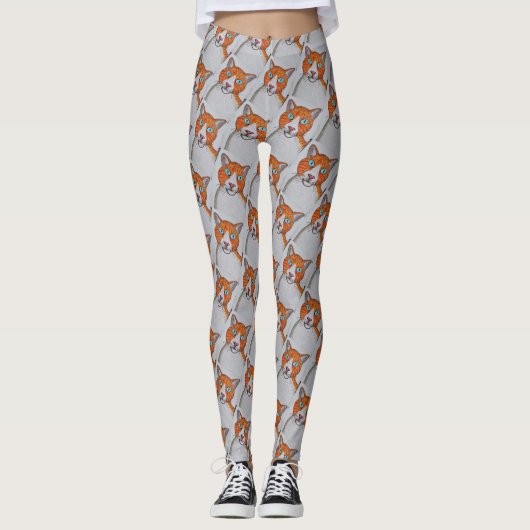cat patterned Leggings (Voorkant)