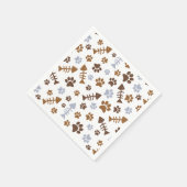 Cat Paw-afdrukpatroon Servet (Hoek)