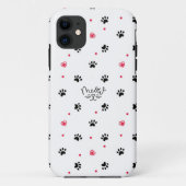 Cat Paw en Hart Telefoonhoes Case-Mate iPhone Case (Achterkant)