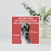 Cat Paw Flat Wenskaart Bedankkaart (Staand voorkant)