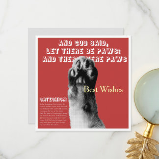 Cat Paw Flat Wenskaart Bedankkaart