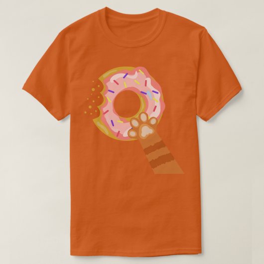 Cat Paw Grab Donut T-shirt (Design voorkant)