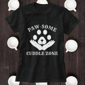 Cat Paw Knuffelzone Grappig Schattige Modern Geper T-shirt