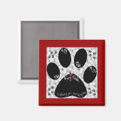 Cat Paw kunstwerk Magneet (Voorkant / Achterkant)