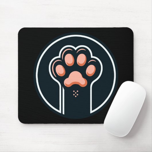 Cat paw on a mouse pad muismat (Met muis)