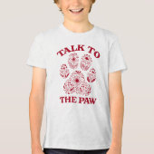 Cat Paw Print Grappige Cat meme Tri-Blend Shirt (Voorkant)