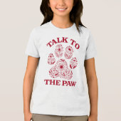 Cat Paw Print Grappige Cat meme Tri-Blend Shirt (Voorkant)