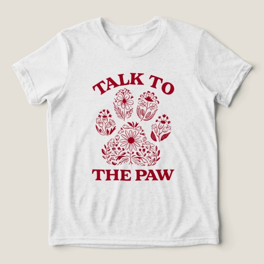 Cat Paw Print Grappige Cat meme Tri-Blend Shirt (Design voorkant)