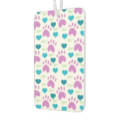 Cat Paw Print Heart Meow Roze Blauw Groen Patroon Luchtverfrisser (Links)
