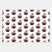 Cat Paw Print Kerstman Hoed Kerstmis Inpakpapier Vel (Voorkant 2)