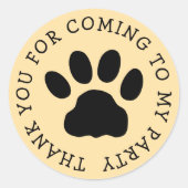 Cat paw print logo stickers for pet animal party (Voorkant)