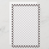 Cat Paw Print Patroon Briefpapier (Voorkant / Achterkant)
