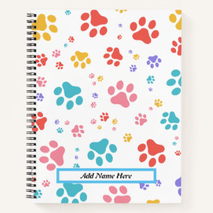 Cat Paw Print Spiraalvormig Notitieboek