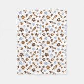 Cat Paw Printerpatroon Fleece Deken (Voorkant)