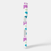 Cat Paw Prints Harten Miauw Patroon Roze Blauwgroe Case-Mate iPhone Case (Achterkant / Rechts)