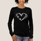 Cat Paw Prints on My Heart Tri-Blend Shirt (Voorkant)