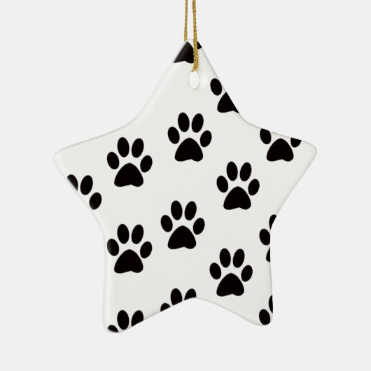 Cat Paw Prints Star Ornament (Rechts)