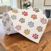 Cat Paw Retro Custom Tie Stropdas