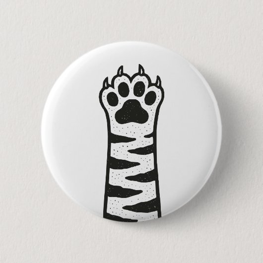 Cat Paw Ronde Button 5,7 Cm (Voorkant)