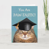Cat Paw-Tastic Afstuderen Kaart (Voorkant)