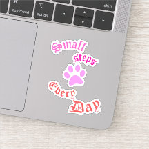 Cat Paw Vinyl Sticker | Kleine stappen elke dag