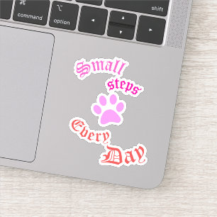 Cat Paw Vinyl Sticker   Kleine stappen elke dag