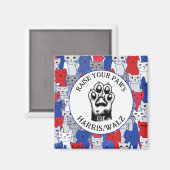 Cat Paw voor Harris/Walz Design Magneet (Voorkant / Achterkant)