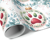 Cat PAW voor Kerstmis Cadeaupapier (Rol Hoek)