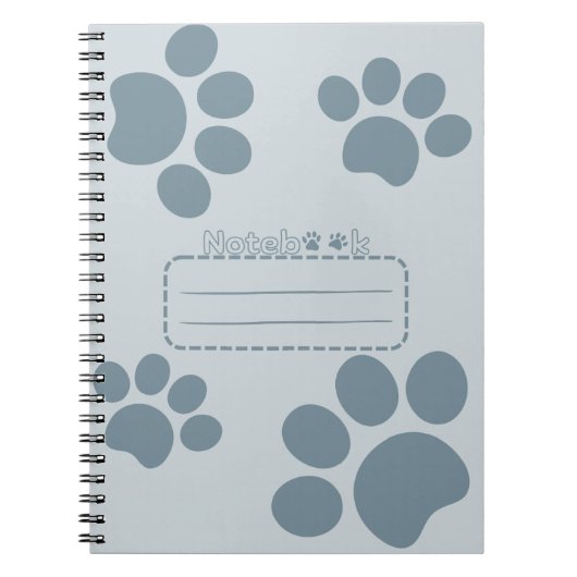 Cat Paws Bluegray Journal notitieboek (Voorkant)