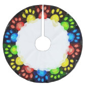 Cat Paws-cirkel Kerstboom Rok (Voorkant)