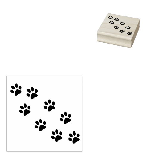 Cat Paws Pattern Cute Rubberstempel (Gestempeld)