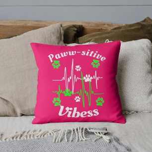Cat Paws Vibes knuffels op Schattige Modern Funny  Kussen