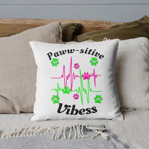 Cat Paws Vibes knuffels op Schattige Modern Funny  Kussen