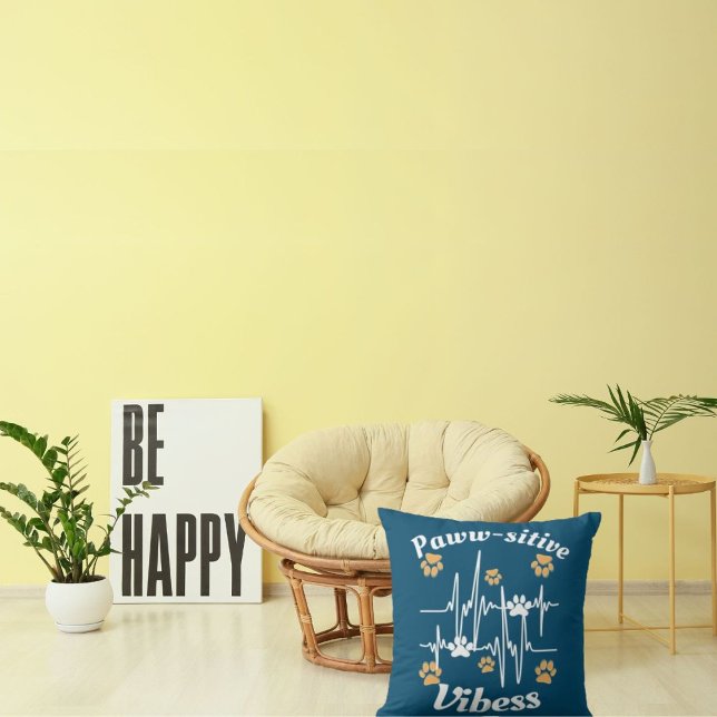 Cat Paws Vibes knuffels op Schattige Modern Funny  Kussen (Creator heeft geüpload)