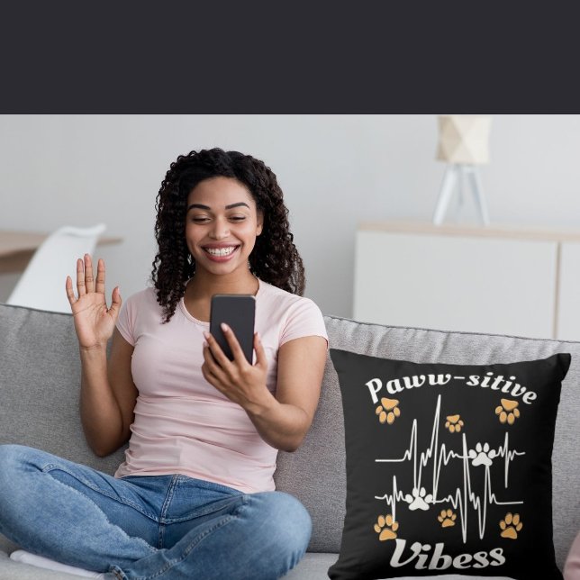 Cat Paws Vibes knuffels op Schattige Modern Funny  Kussen (Creator heeft geüpload)