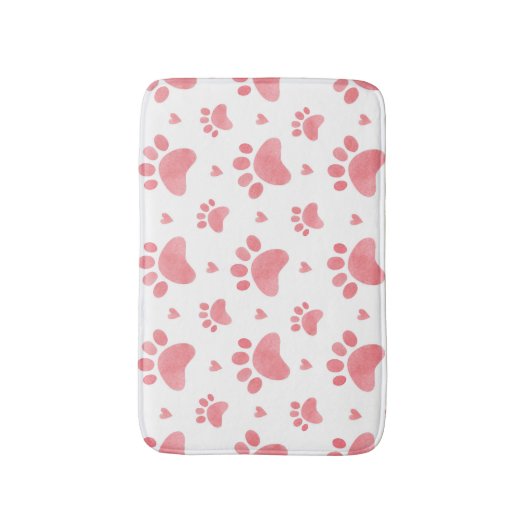 Cat Paws Waterverf Patroon Badmat (Voorkant Verticaal)