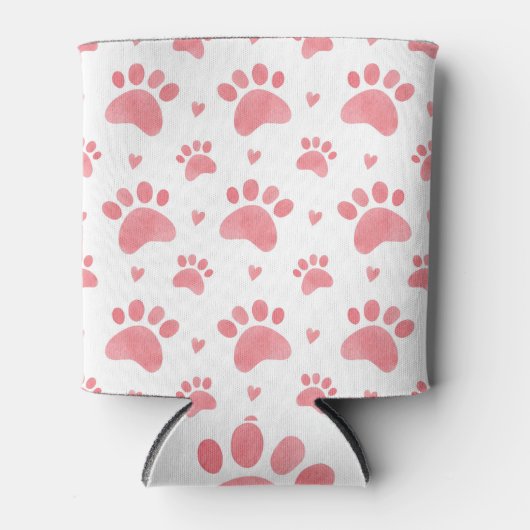 Cat Paws Waterverf Patroon Blikjeskoeler (Voorkant)