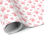 Cat Paws Waterverf Patroon Cadeaupapier (Rol Hoek)