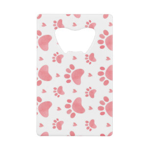 Cat Paws Waterverf Patroon Creditkaart Flessenopener