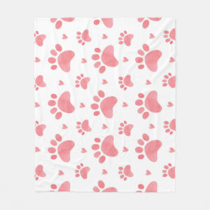 Cat Paws Waterverf Patroon Fleece Deken