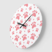 Cat Paws Waterverf Patroon Grote Klok (Hoek)