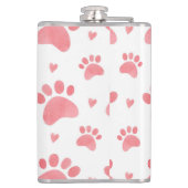 Cat Paws Waterverf Patroon Heupfles (Achterkant)
