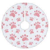 Cat Paws Waterverf Patroon Kerstboom Rok (Voorkant)