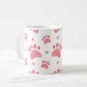 Cat Paws Waterverf Patroon Koffiemok (Voorkant links)