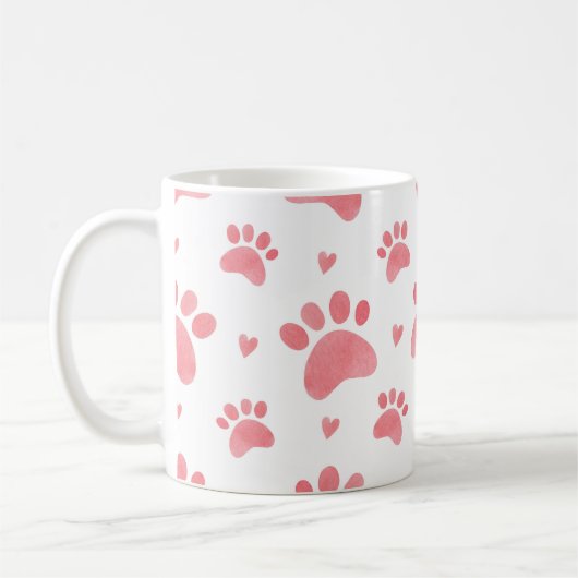 Cat Paws Waterverf Patroon Koffiemok (Links)